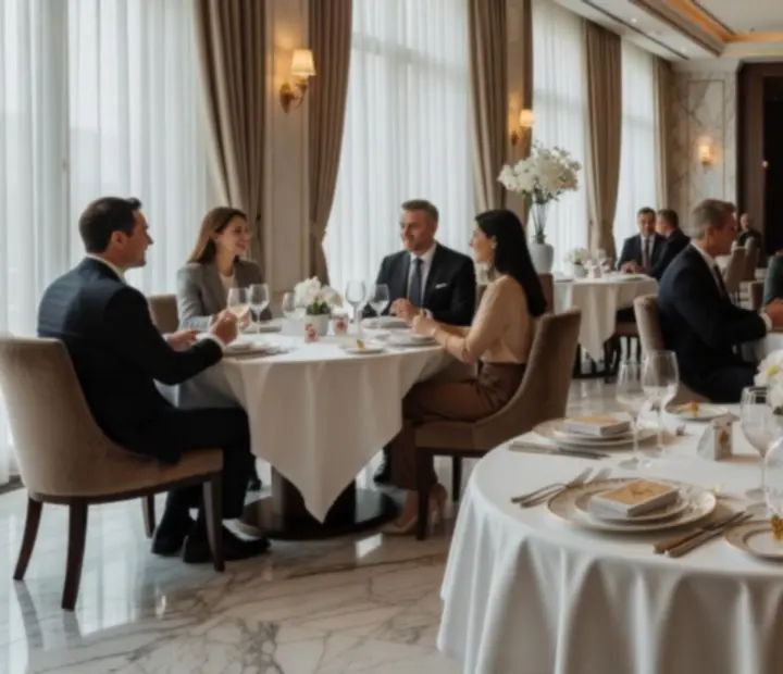 Elegáns luxus éttermi enteriőr pókerasztallal
